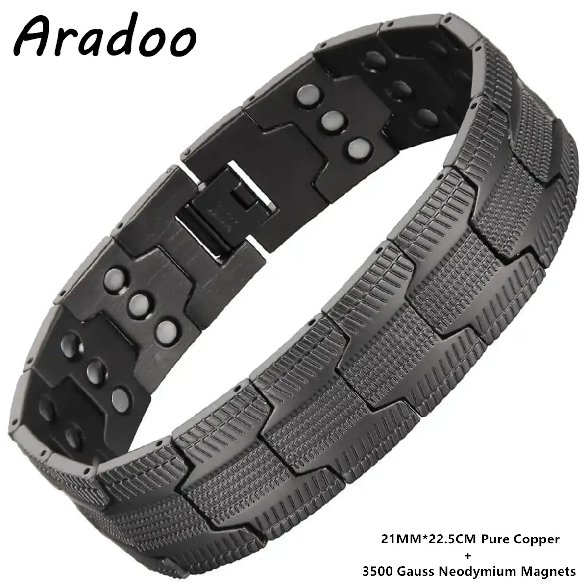 Pure Copper Bracelet Retro Style 3500 Gauss Magnetic Men'S Bracelets